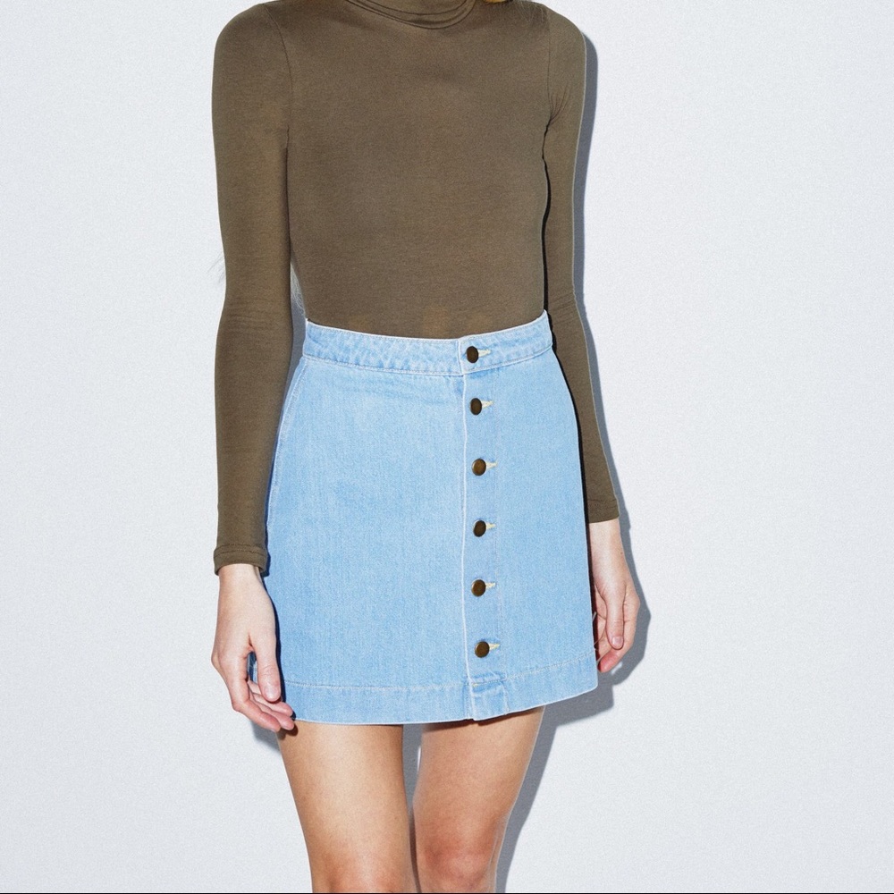 American Apparel Denim Mini Skirt